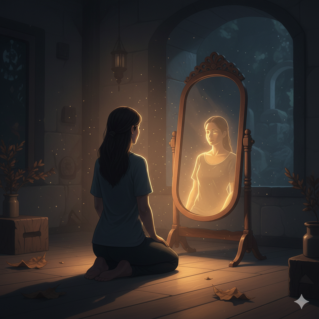 Spiritual lantern radiating divine light